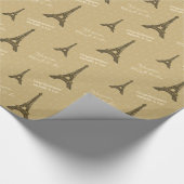 Aangepaste Golden Paris Eiffel Tower Cadeaupapier (Hoek)