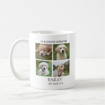 Aangepaste Golden Retriever 8 Foto Koffiemok 