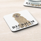 Aangepaste Golden Retriever Dog Beverage Bier Onderzetter (Linkerzijde)