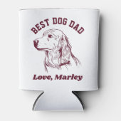 Aangepaste Golden Retriever Dog Dad Custom Text Blikjeskoeler (Voorkant)