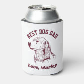 Aangepaste Golden Retriever Dog Dad Custom Text Blikjeskoeler (Blikje Achterkant)