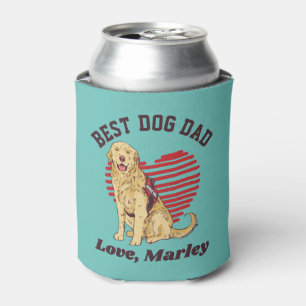 Aangepaste Golden Retriever Dog Dad Custom Text Blikjeskoeler