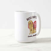 Aangepaste Golden Retriever Dog Dad Custom Text Koffiemok (Voorkant rechts)