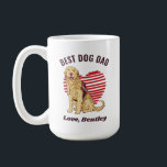 Aangepaste Golden Retriever Dog Dad Custom Text Koffiemok<br><div class="desc">Cute en grappige Golden Retriever-hond gepersonaliseerde cadeaus en koopwaar voor hondenliefhebber, hondenmoeder, hondenvader en huiseigenaar. U kunt de tekst aanpassen aan uw eigen behoefte en creativiteit. Koel en geweldige cadeaus voor gezelschapsdieren met aangepaste naam en andere gegevens. Bekijk onze winkel voor meer plezier en humoristisch design voor de aanvoer van...</div>