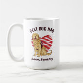 Aangepaste Golden Retriever Dog Dad Custom Text Koffiemok (Links)