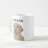 Aangepaste Golden Retriever Dog Koffiemok (Voorkant links)