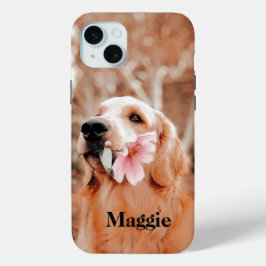 Aangepaste Golden Retriever Foto - Hondenliefhebbe iPhone 15 Mini Hoesje