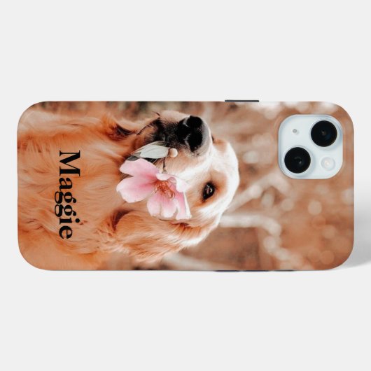 Aangepaste Golden Retriever Foto - Hondenliefhebbe Case-Mate iPhone Case (Achterkant (horizontaal))