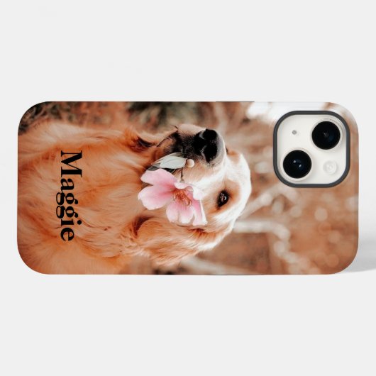 Aangepaste Golden Retriever Foto - Hondenliefhebbe Case-Mate iPhone Case (Achterkant (horizontaal))