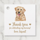 Aangepaste Golden Retriever Hond bruiloft gunst La Bedankjes Labels (Voorkant)
