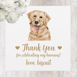Aangepaste Golden Retriever Hond bruiloft gunst La Bedankjes Labels