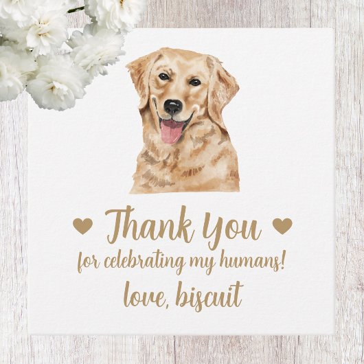 Aangepaste Golden Retriever Hond bruiloft gunst La Bedankjes Labels