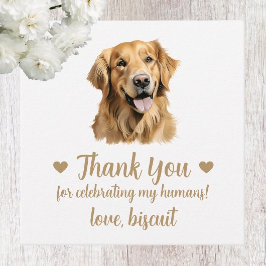 Aangepaste Golden Retriever Hond bruiloft gunst La Bedankjes Labels