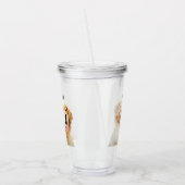 Aangepaste Golden Retriever Hond Gepersonaliseerd  Acryl Drinkbeker (Links)