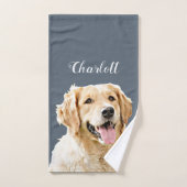 Aangepaste Golden Retriever Hond Gepersonaliseerd  Bad Handdoek (Handdoek)