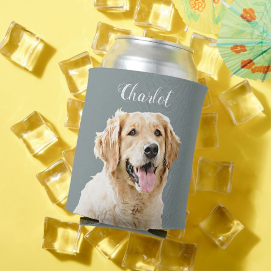 Aangepaste Golden Retriever Hond Gepersonaliseerd Blikjeskoeler (Insitu Zomer)