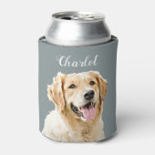 Aangepaste Golden Retriever Hond Gepersonaliseerd Blikjeskoeler (Blikje Voorkant)