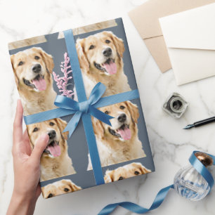 Aangepaste Golden Retriever Hond Gepersonaliseerd  Cadeaupapier