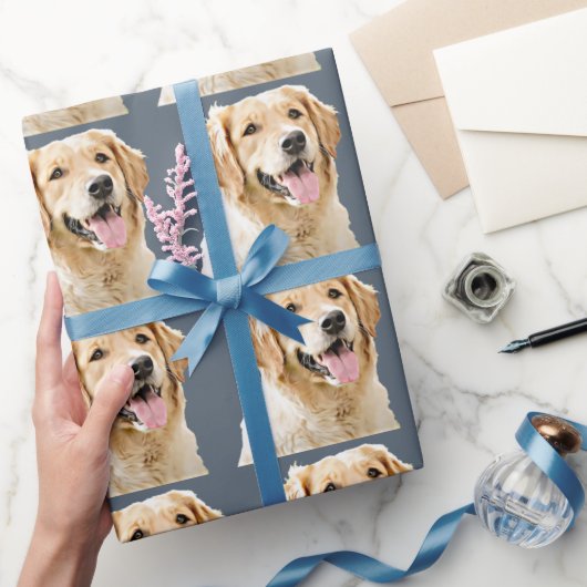 Aangepaste Golden Retriever Hond Gepersonaliseerd Cadeaupapier (Geschenken)