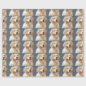 Aangepaste Golden Retriever Hond Gepersonaliseerd Cadeaupapier (Vlak)