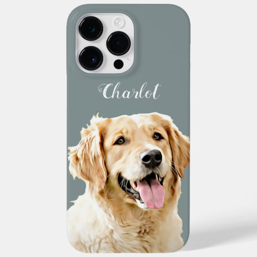 Aangepaste Golden Retriever Hond Gepersonaliseerd Case-Mate iPhone Case (Achterkant)