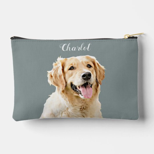 Aangepaste Golden Retriever Hond Gepersonaliseerd  Etui (Achterkant)