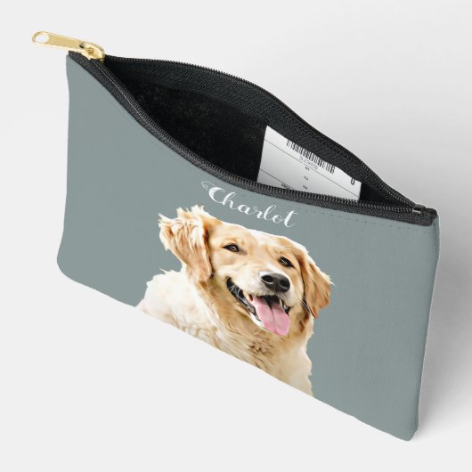 Aangepaste Golden Retriever Hond Gepersonaliseerd  Etui (Open)
