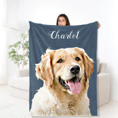 Aangepaste Golden Retriever Hond Gepersonaliseerd Fleece Deken