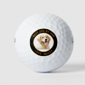 Aangepaste Golden Retriever Hond Gepersonaliseerd  Golfballen (Voorkant)