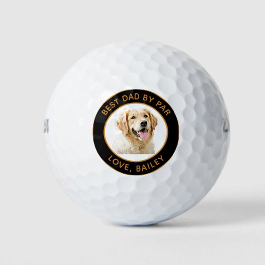 Aangepaste Golden Retriever Hond Gepersonaliseerd  Golfballen (Voorkant)