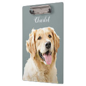 Aangepaste Golden Retriever Hond Gepersonaliseerd  Klembord (Links)