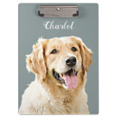 Aangepaste Golden Retriever Hond Gepersonaliseerd Klembord (Voorkant)