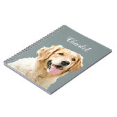 Aangepaste Golden Retriever Hond Gepersonaliseerd  Notitieboek (Linkerzijde)