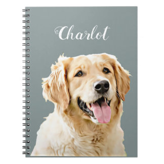 Aangepaste Golden Retriever Hond Gepersonaliseerd Notitieboek