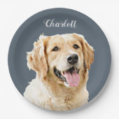 Aangepaste Golden Retriever Hond Gepersonaliseerd  Papieren Bordje (Voorkant)