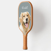 Aangepaste Golden Retriever Hond Gepersonaliseerd Pickleball Paddle (Links)