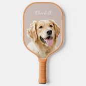 Aangepaste Golden Retriever Hond Gepersonaliseerd  Pickleball Paddle (Achterkant)