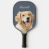 Aangepaste Golden Retriever Hond Gepersonaliseerd  Pickleball Paddle (Achterkant)
