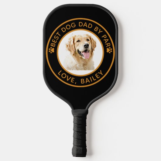 Aangepaste Golden Retriever Hond Gepersonaliseerd Pickleball Paddle (Achterkant)