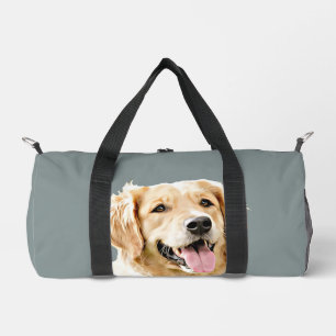 Aangepaste Golden Retriever Hond Gepersonaliseerd Plunjezak