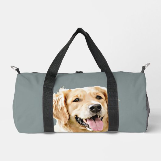 Aangepaste Golden Retriever Hond Gepersonaliseerd  Plunjezak (Voorkant)