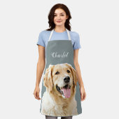 Aangepaste Golden Retriever Hond Gepersonaliseerd  Schort (Gedragen)