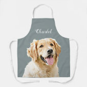 Aangepaste Golden Retriever Hond Gepersonaliseerd  Schort (Voorkant)