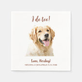Aangepaste Golden Retriever hond gepersonaliseerd  Servet (Voorkant)