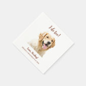 Aangepaste Golden Retriever hond gepersonaliseerd  Servet (Hoek)