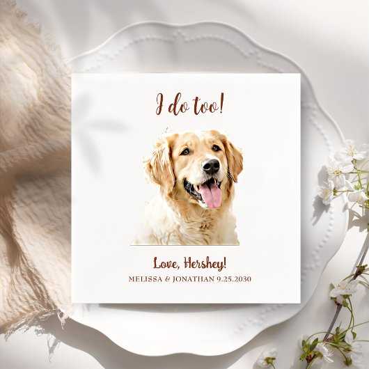 Aangepaste Golden Retriever hond gepersonaliseerd  Servet