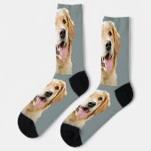 Aangepaste Golden Retriever Hond Gepersonaliseerd  Sokken (Links)