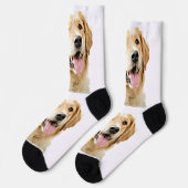 Aangepaste Golden Retriever Hond Gepersonaliseerd  Sokken (Links)