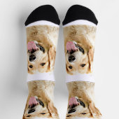 Aangepaste Golden Retriever Hond Gepersonaliseerd  Sokken (Top)