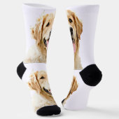 Aangepaste Golden Retriever Hond Gepersonaliseerd  Sokken (Gebogen)